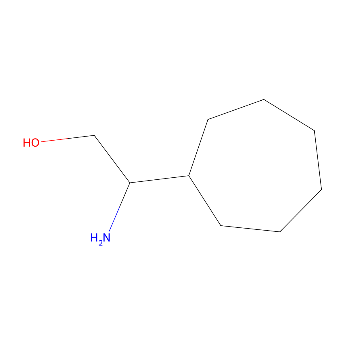 2-Amino-2-cycloheptylethan-1-ol molecular structure, CAS 1448418-48-1