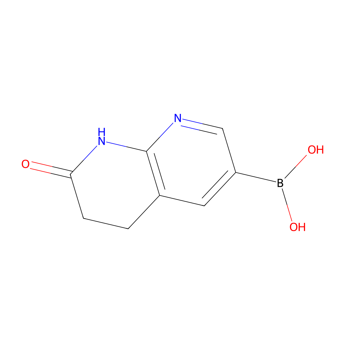 (7-Oxo-5,6,7,8-tetrahydro-1,8-naphthyridin-3-yl)boronic acid molecular structure, CAS 1448459-35-5