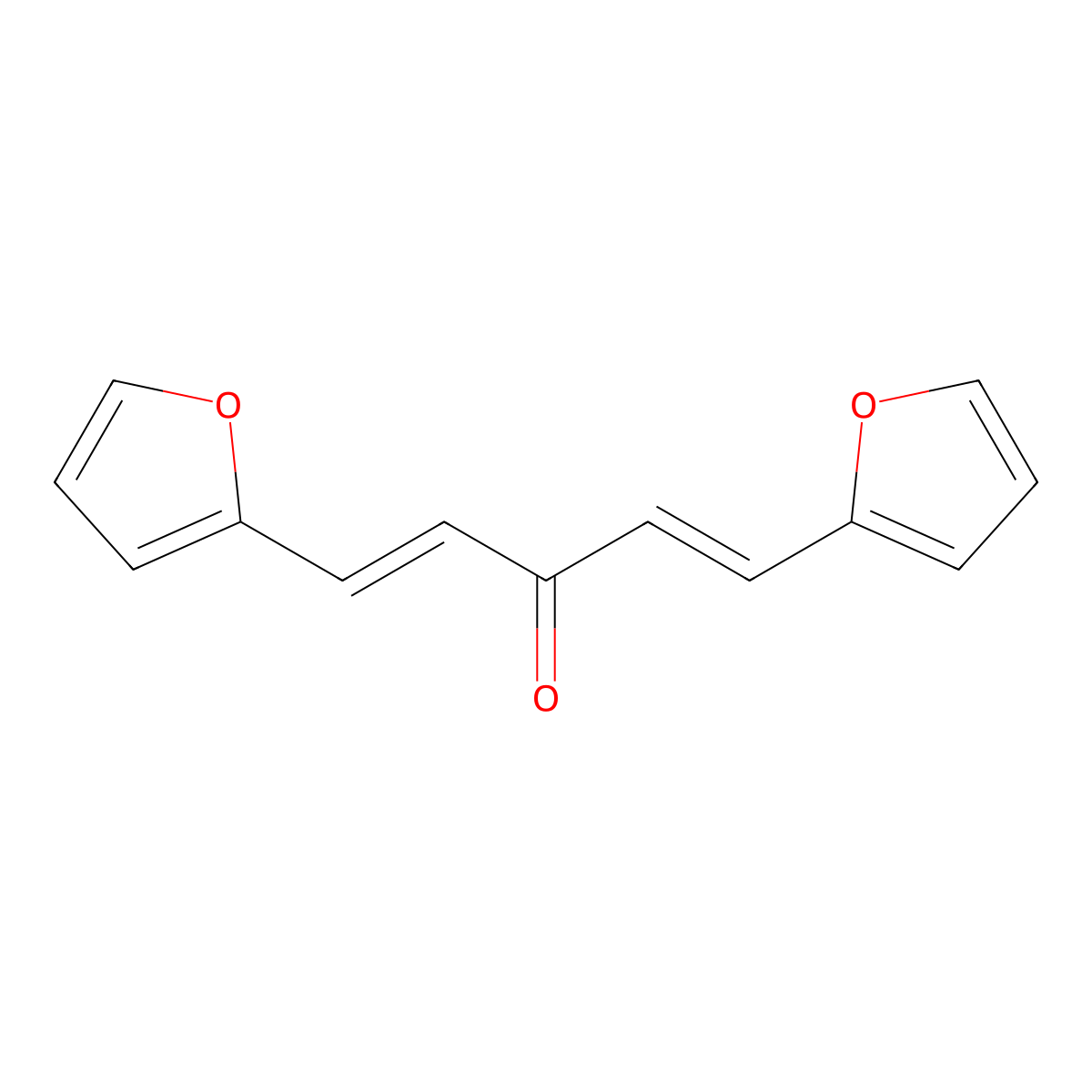 (1E,4E)-1,5-Di(furan-2-yl)penta-1,4-dien-3-one molecular structure, CAS 144850-49-7