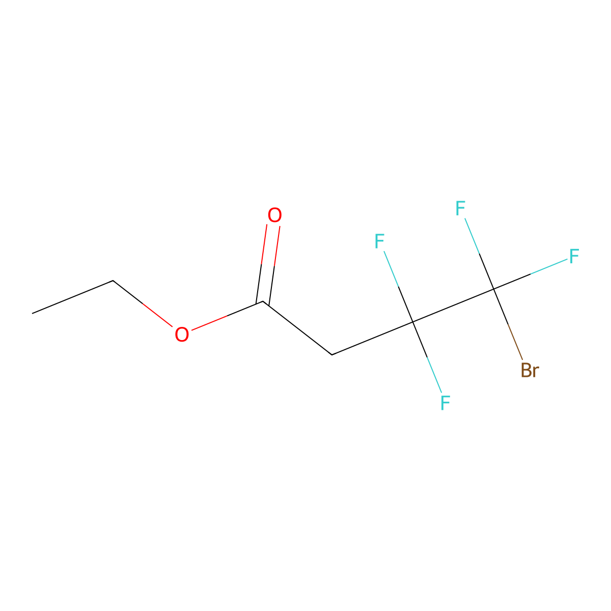Ethyl 4-bromo-3,3,4,4-tetrafluorobutanoate molecular structure, CAS 144850-56-6