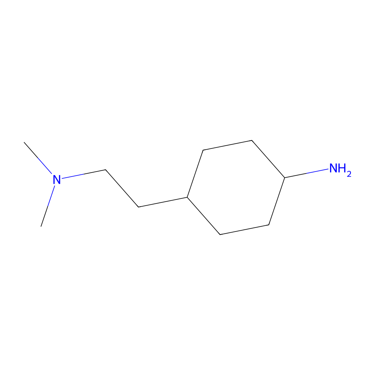 trans-4-[2-(Dimethylamino)ethyl]cyclohexanamine molecular structure, CAS 1448508-15-3
