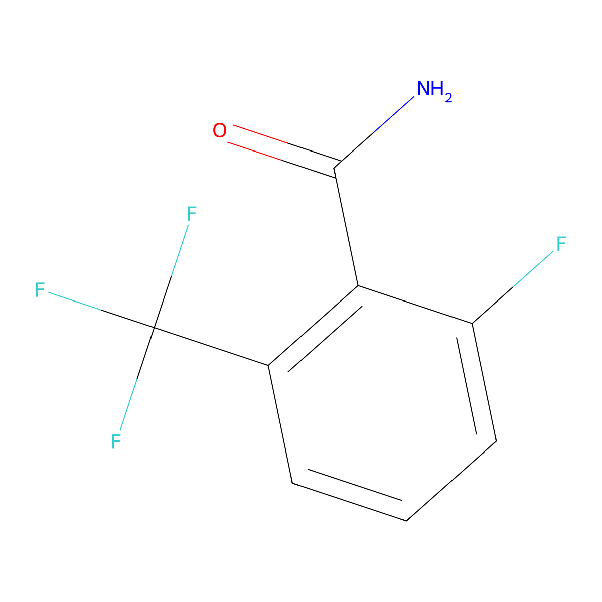 2-Fluoro-6-(trifluoromethyl)benzamide molecular structure, CAS 144851-59-2