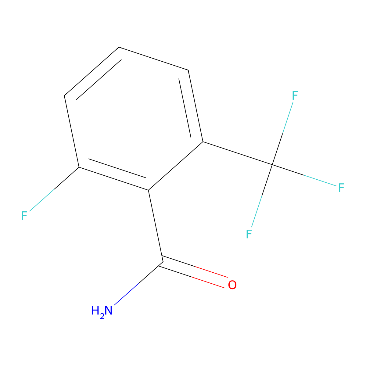 2-Fluoro-6-(trifluoromethyl)benzamide molecular structure, CAS 144851-59-2