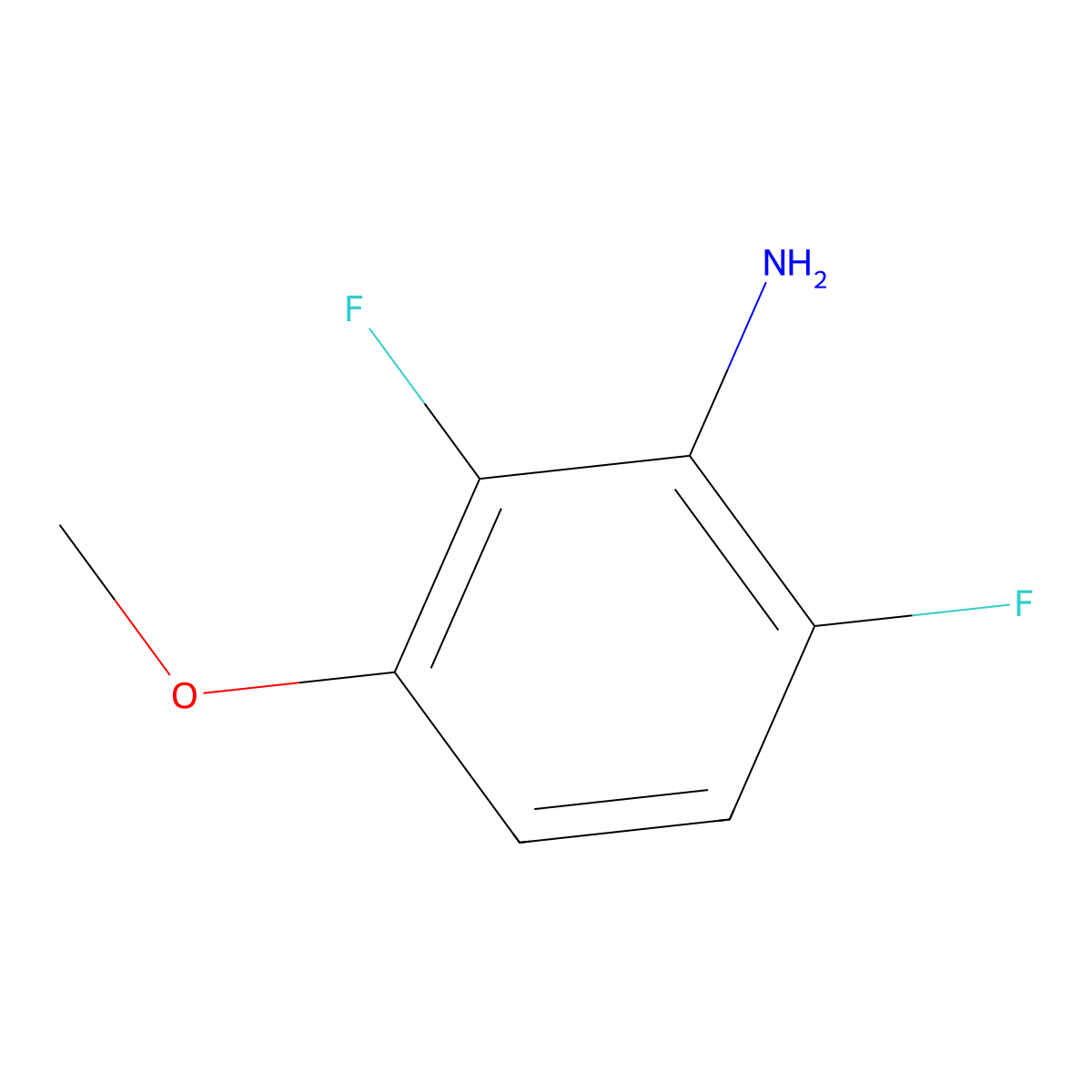 2,6-Difluoro-3-methoxyaniline molecular structure, CAS 144851-62-7