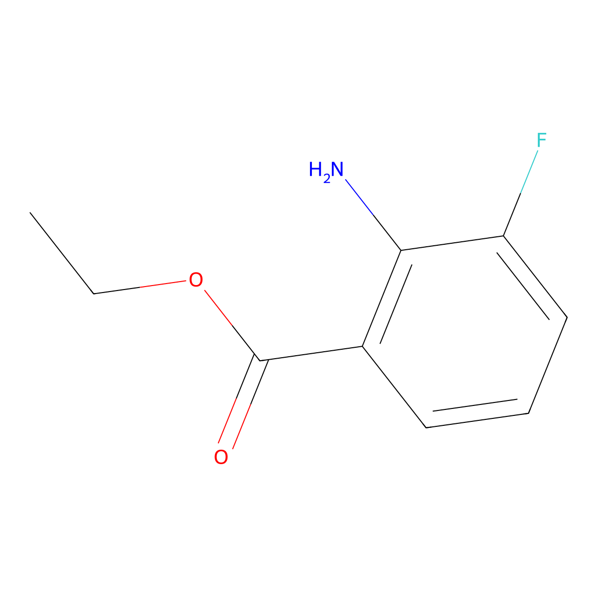 Ethyl 2-amino-3-fluorobenzoate molecular structure, CAS 144851-84-3