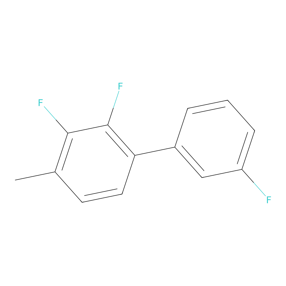 2,3,3'-Trifluoro-4-methyl-1,1'-biphenyl molecular structure, CAS 1448511-71-4