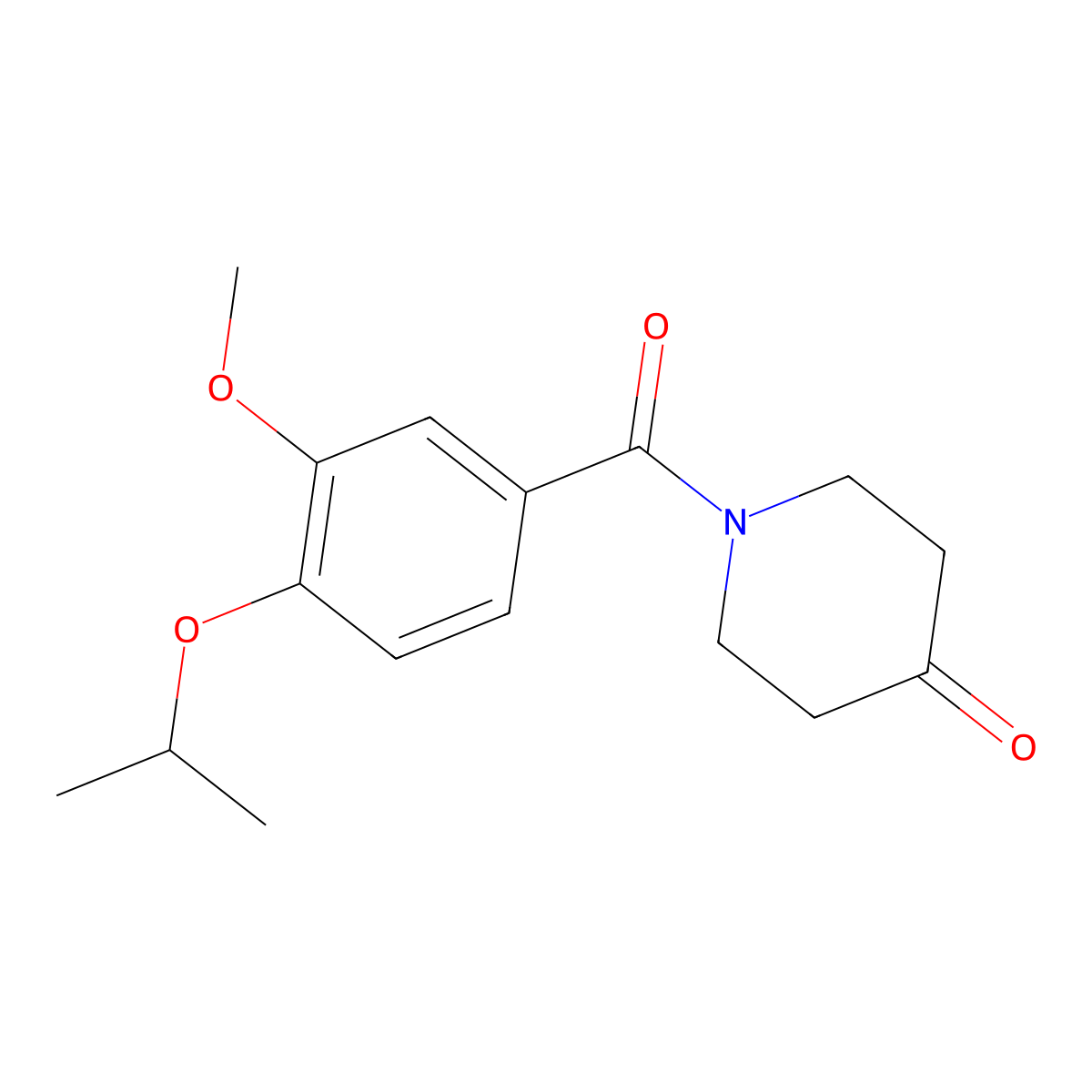 1-(4-Isopropoxy-3-methoxy-benzoyl)piperidin-4-one molecular structure, CAS 1448520-12-4