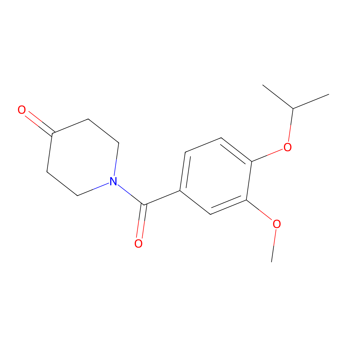 1-(4-Isopropoxy-3-methoxy-benzoyl)piperidin-4-one molecular structure, CAS 1448520-12-4