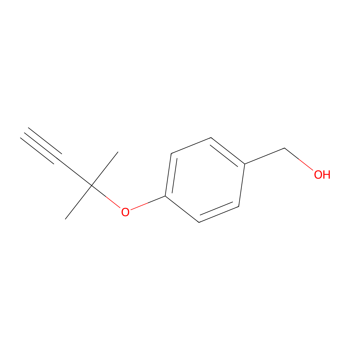 {4-[(2-Methylbut-3-yn-2-yl)oxy]phenyl}methanol molecular structure, CAS 1448522-61-9