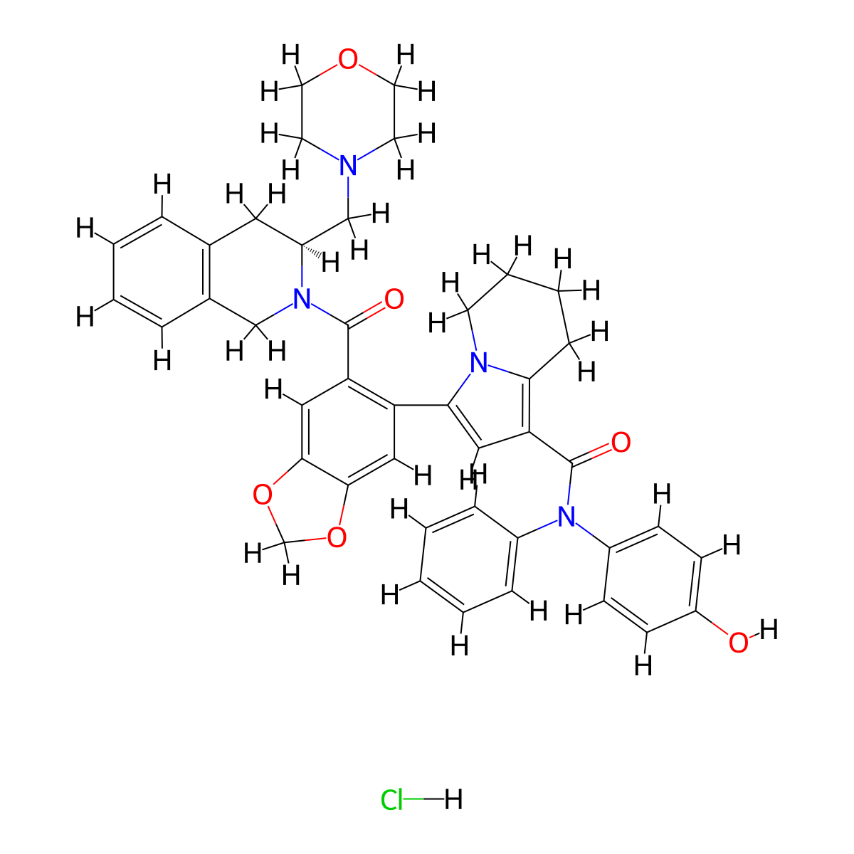 S55746 hydrochloride molecular structure, CAS 1448525-91-4