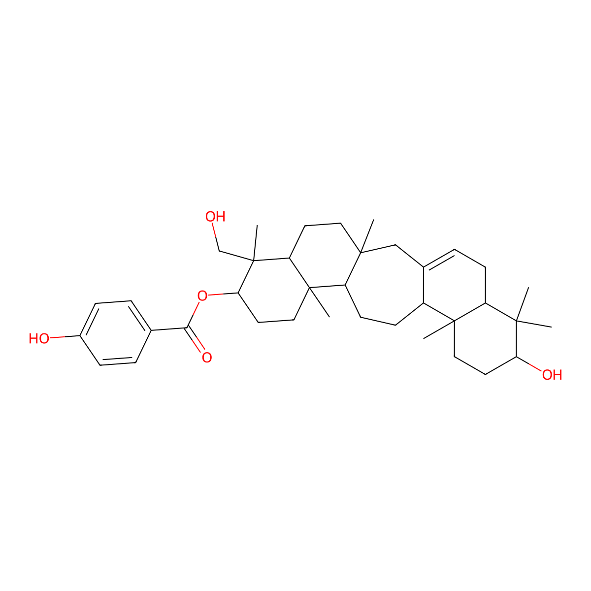 3-O-(p-Hydroxybenzoyl)serratriol molecular structure, CAS 1448534-93-7