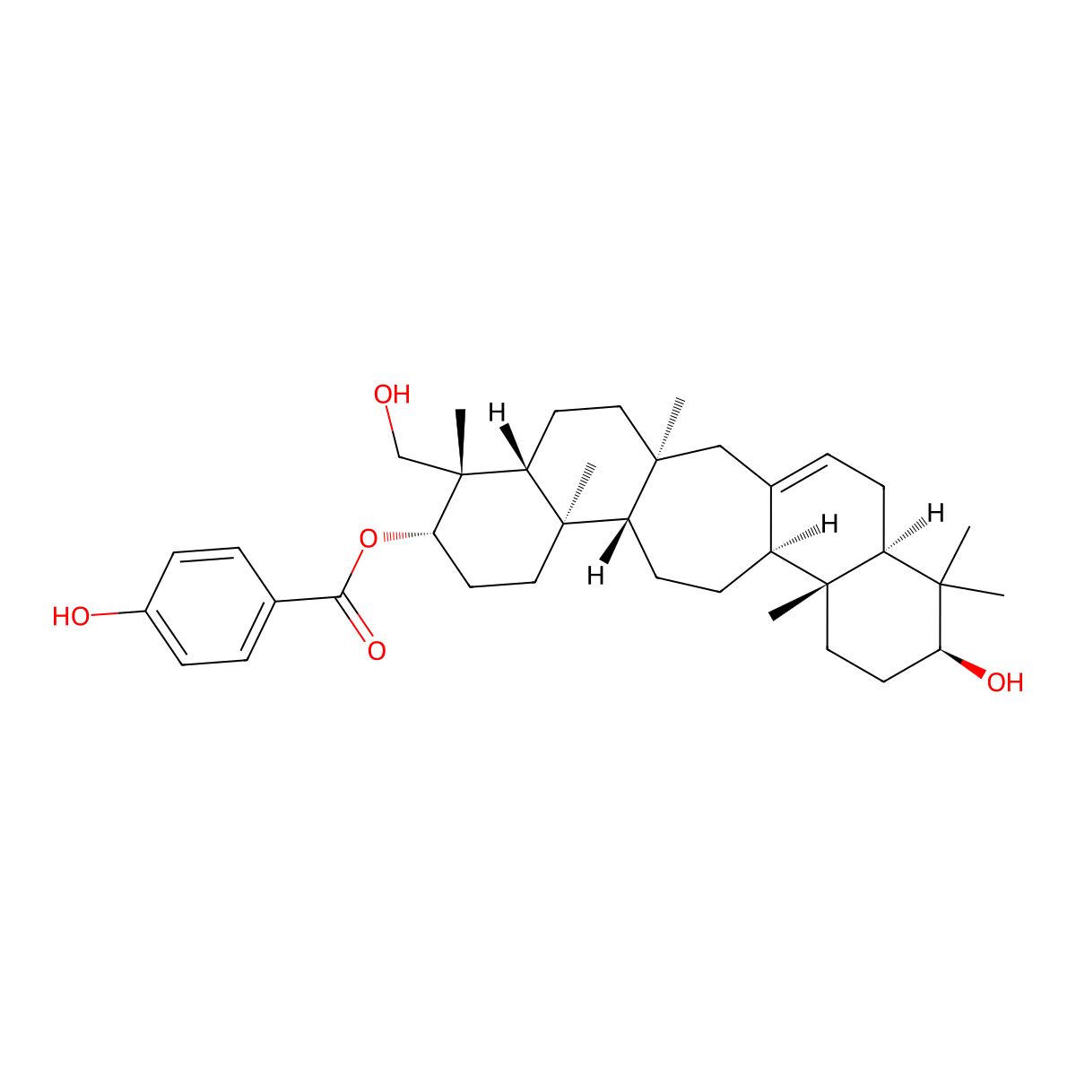 3-O-(p-Hydroxybenzoyl)serratriol molecular structure, CAS 1448534-93-7