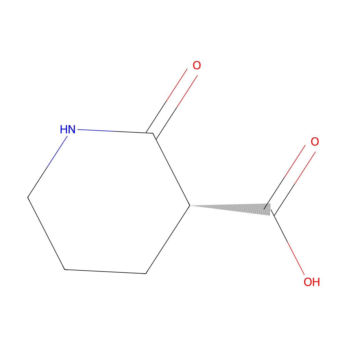 (R)-2-Oxopiperidine-3-carboxylic Acid molecular structure, CAS 1448544-64-6