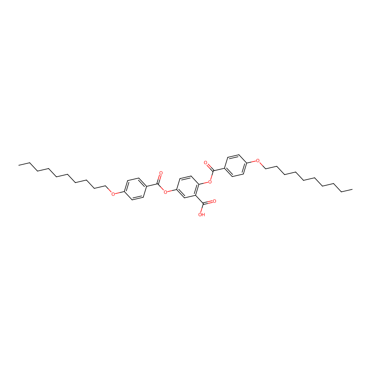 2,5-Bis[[4-(decyloxy)benzoyl]oxy]benzoic acid molecular structure, CAS 1448589-33-0