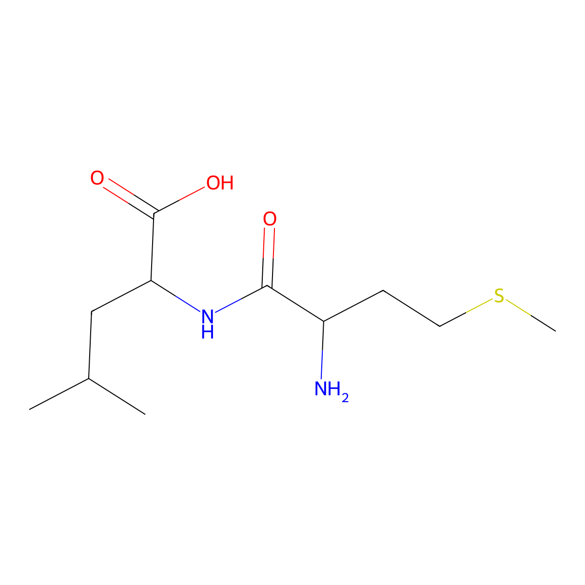 Methionylleucine molecular structure, CAS 14486-16-9