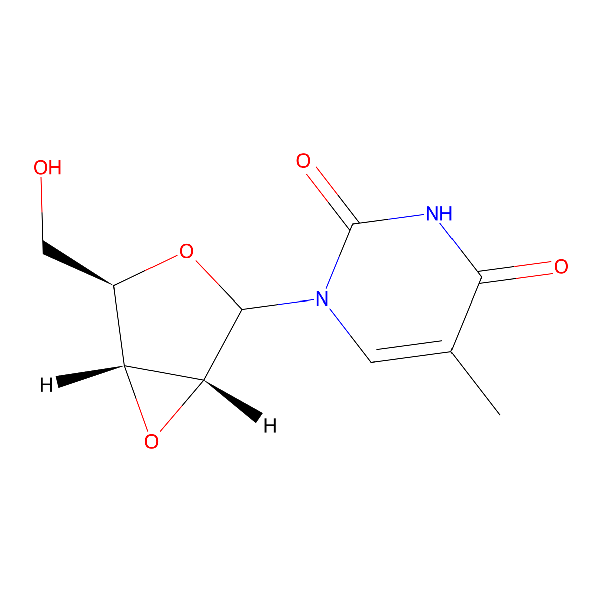 2',3'-Anhydrothymidine molecular structure, CAS 14486-22-7