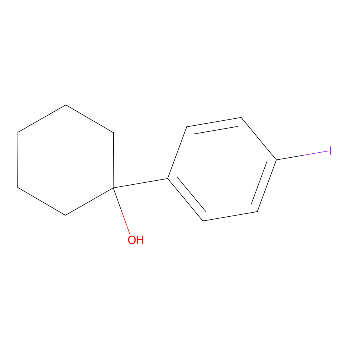 1-(4-Iodophenyl)cyclohexanol molecular structure, CAS 1448610-44-3