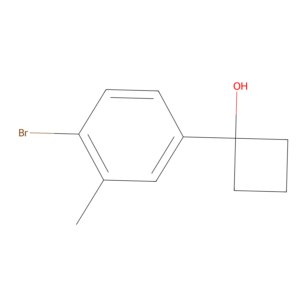 1-(4-Bromo-3-methylphenyl)cyclobutanol molecular structure, CAS 1448610-48-7