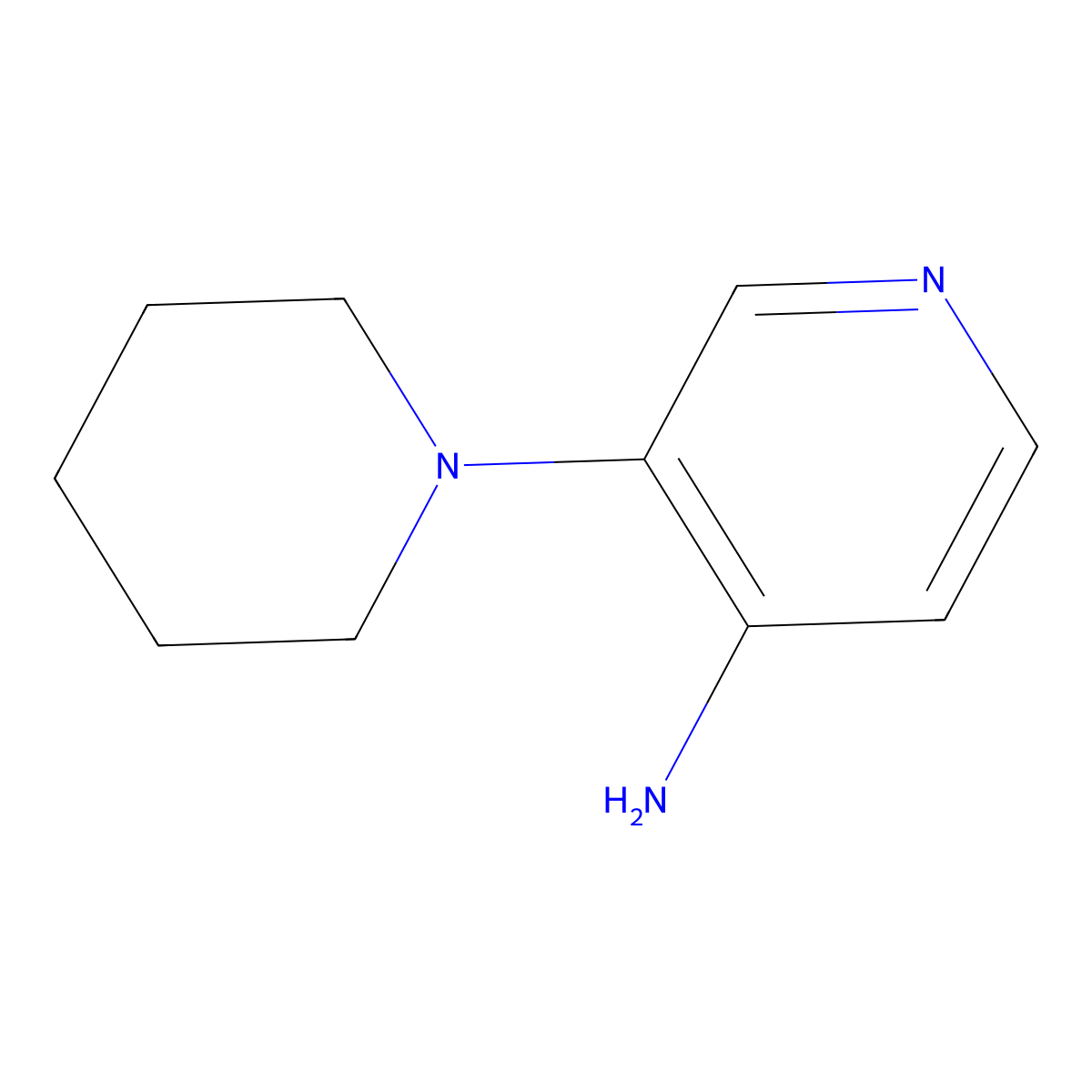3-(Piperidin-1-yl)pyridin-4-amine molecular structure, CAS 144864-26-6