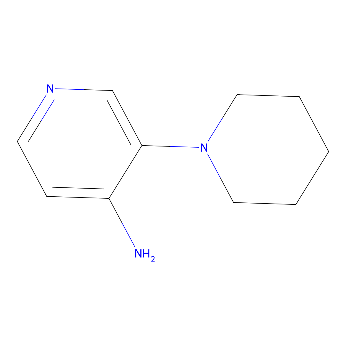 3-(Piperidin-1-yl)pyridin-4-amine molecular structure, CAS 144864-26-6