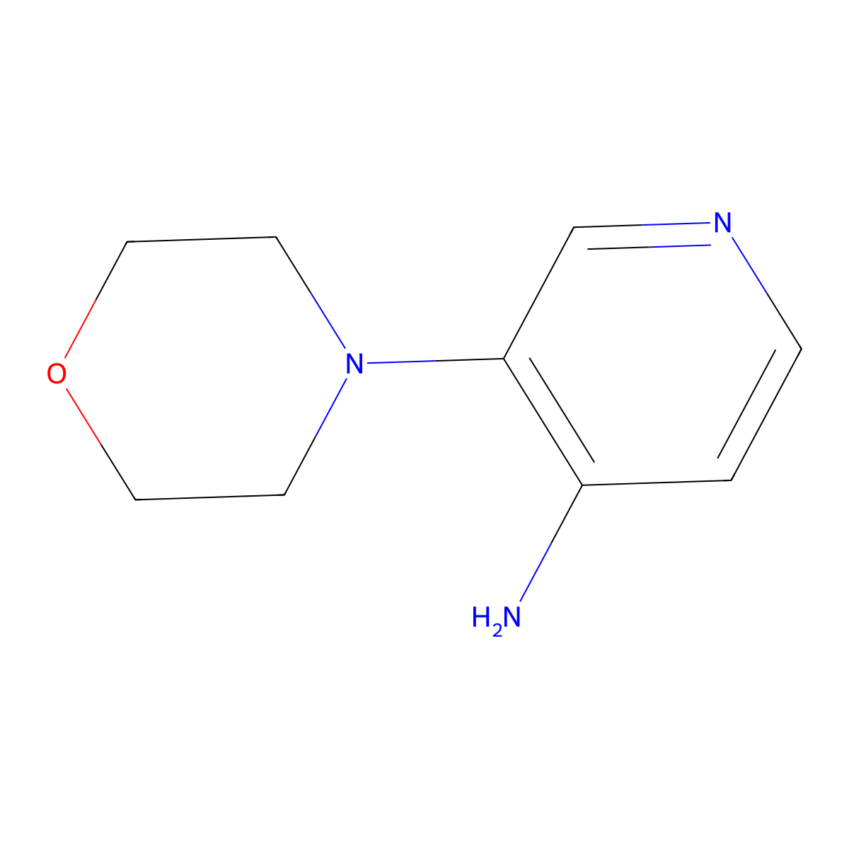 3-Morpholinopyridin-4-amine molecular structure, CAS 144864-28-8