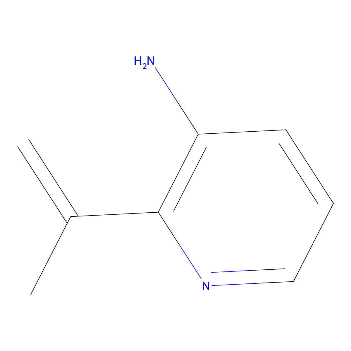 2-(Prop-1-en-2-yl)pyridin-3-amine molecular structure, CAS 1448662-01-8