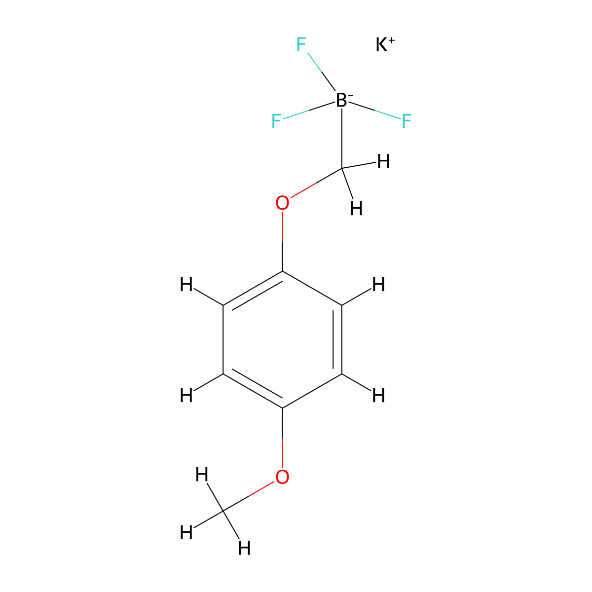 Potassium trifluoro[(4-methoxyphenoxy)methyl]boranuide molecular structure, CAS 1448675-13-5