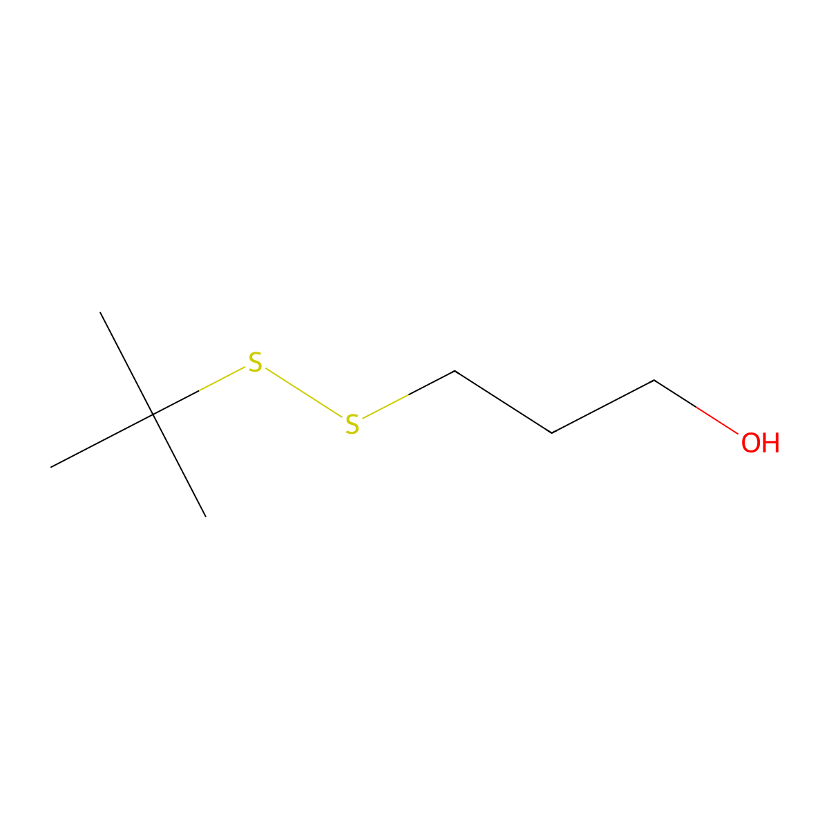 3-[(1,1-Dimethylethyl)dithio]-1-propanol molecular structure, CAS 144868-32-6