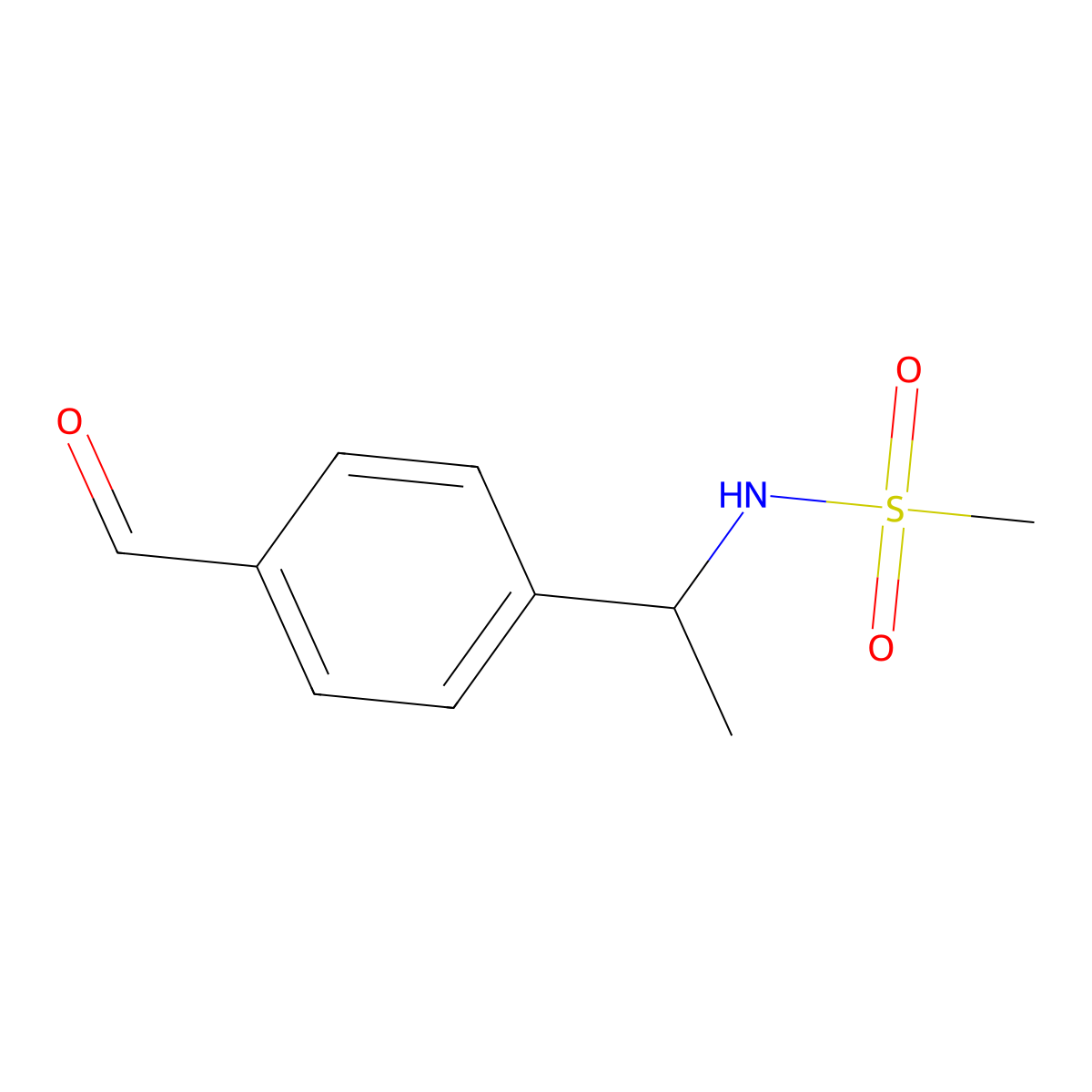 (R)-N-(1-(4-formylphenyl)ethyl)methanesulfonamide molecular structure, CAS 1448682-03-8