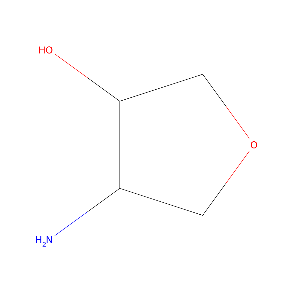 4-Aminotetrahydrofuran-3-ol molecular structure, CAS 144870-96-2
