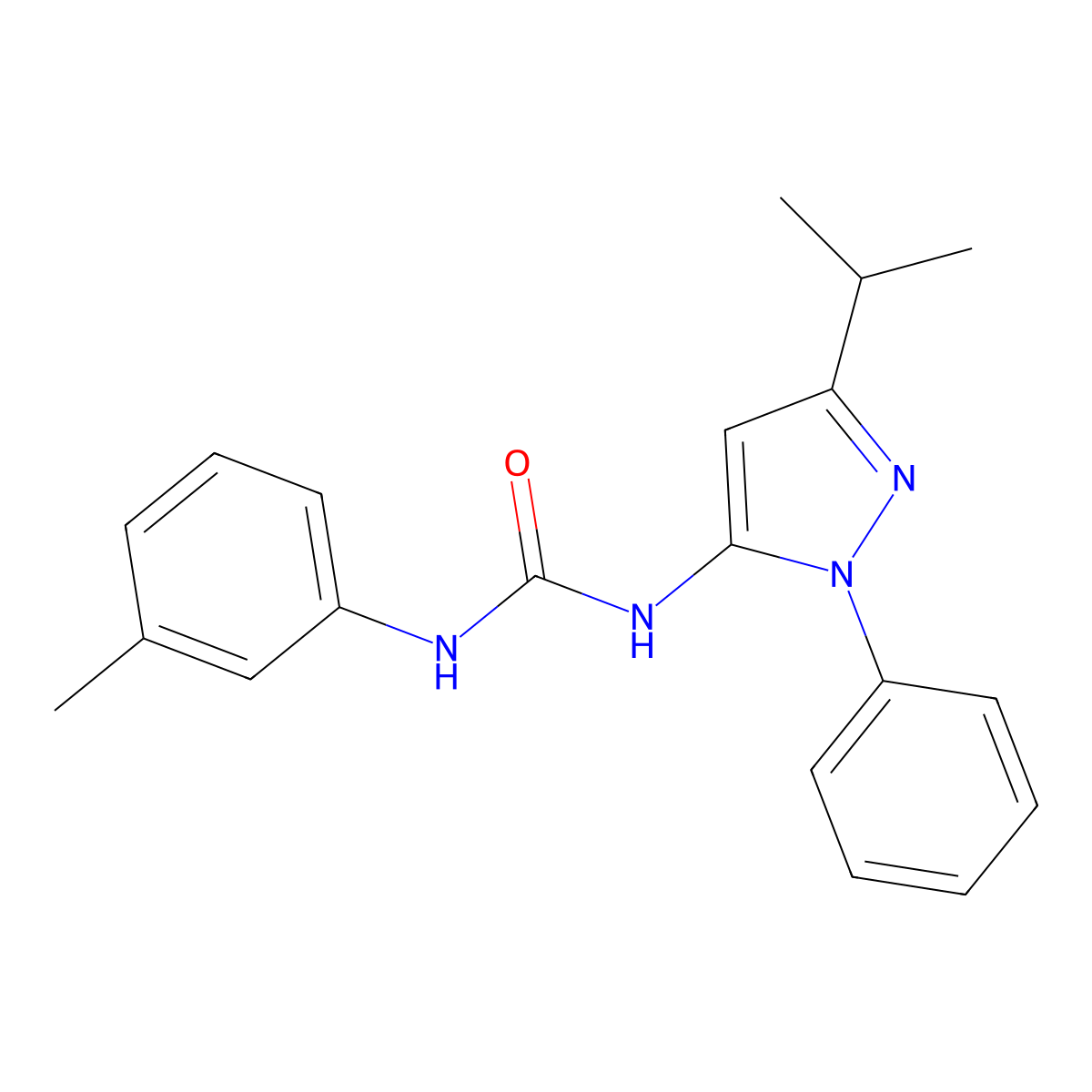 1-(3-Isopropyl-1-phenyl-1H-pyrazol-5-yl)-3-(m-tolyl)urea molecular structure, CAS 1448705-21-2
