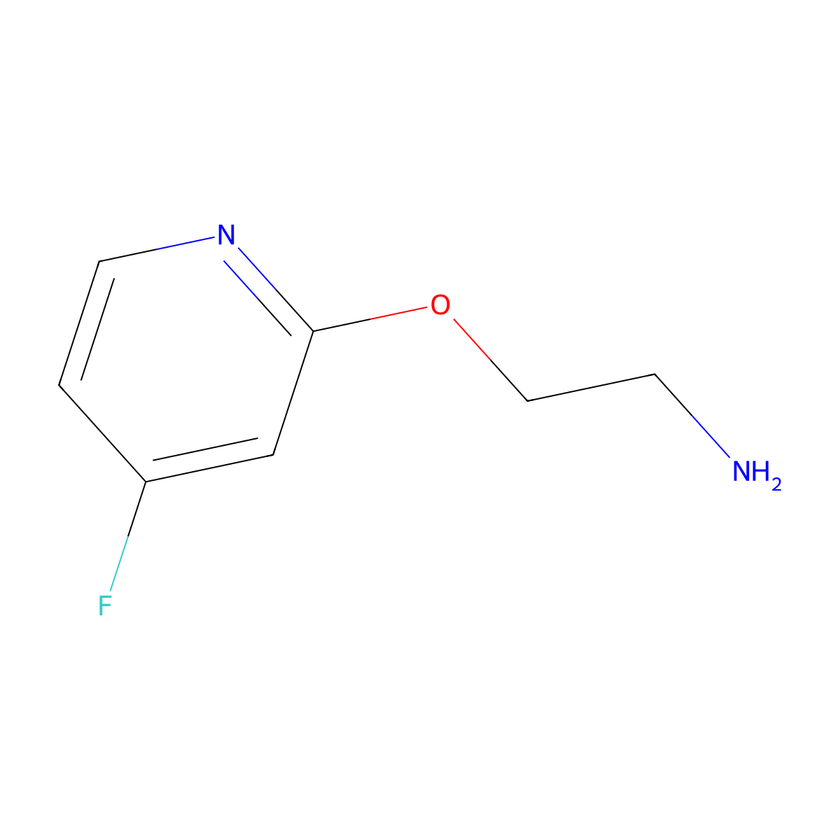 2-[(4-Fluoropyridin-2-yl)oxy]ethan-1-amine molecular structure, CAS 1448712-94-4