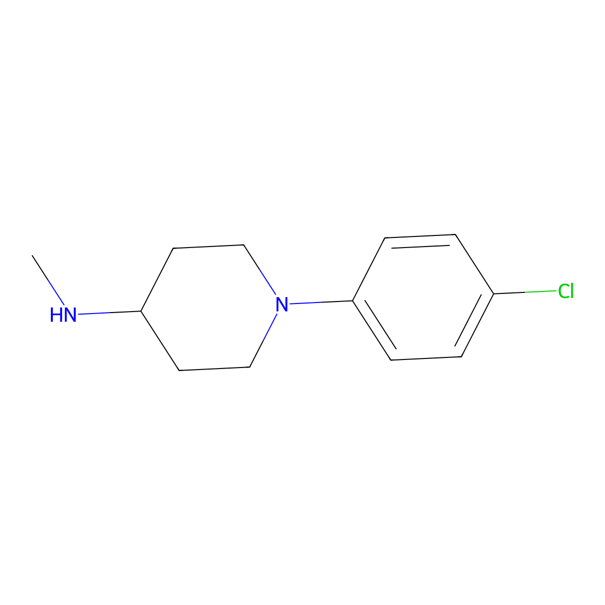 1-(4-chlorophenyl)-N-methylpiperidin-4-amine molecular structure, CAS 144872-37-7