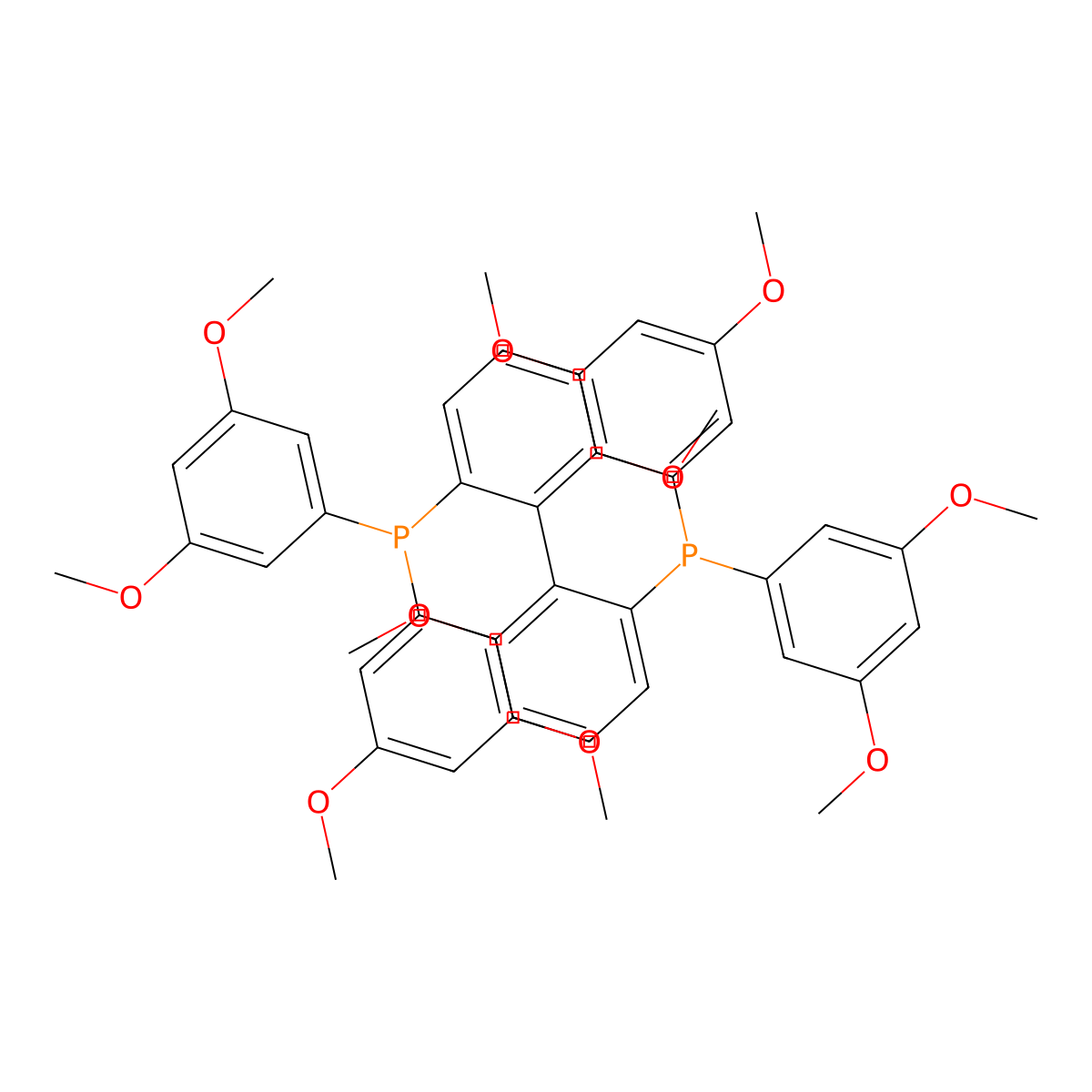 (R)-2,2'-Bis[di(3,5-dimethoxyphenyl)phosphino]-6,6'-dimethoxy-1,1'-biphenyl molecular structure, CAS 1448722-98-2