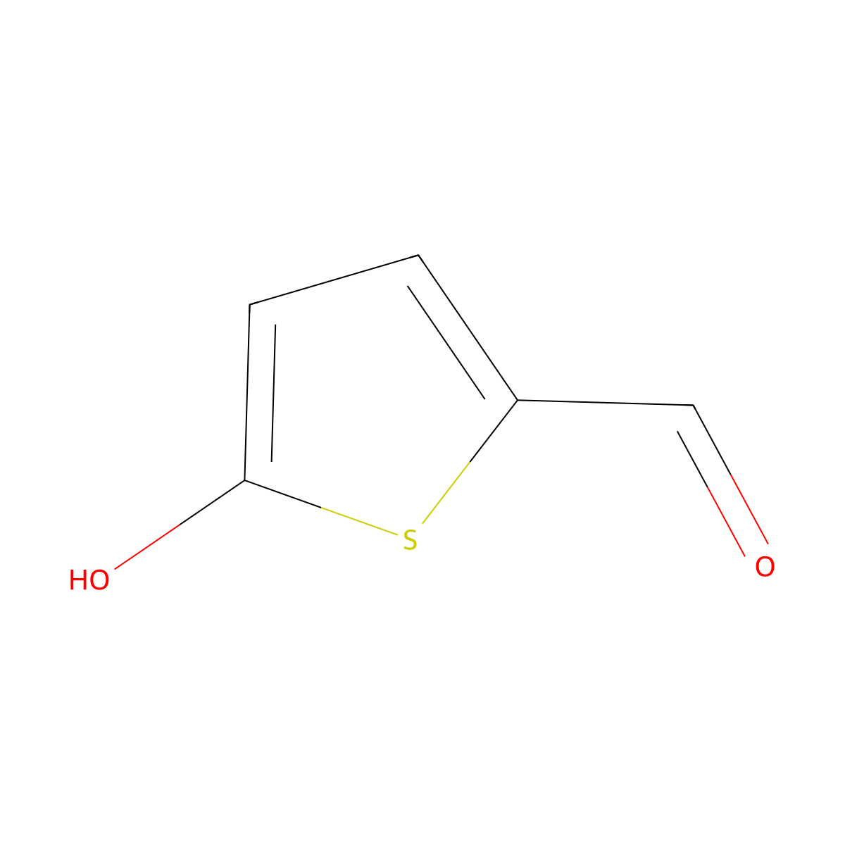 2-Thiophenecarboxaldehyde, 5-hydroxy- molecular structure, CAS 144876-23-3
