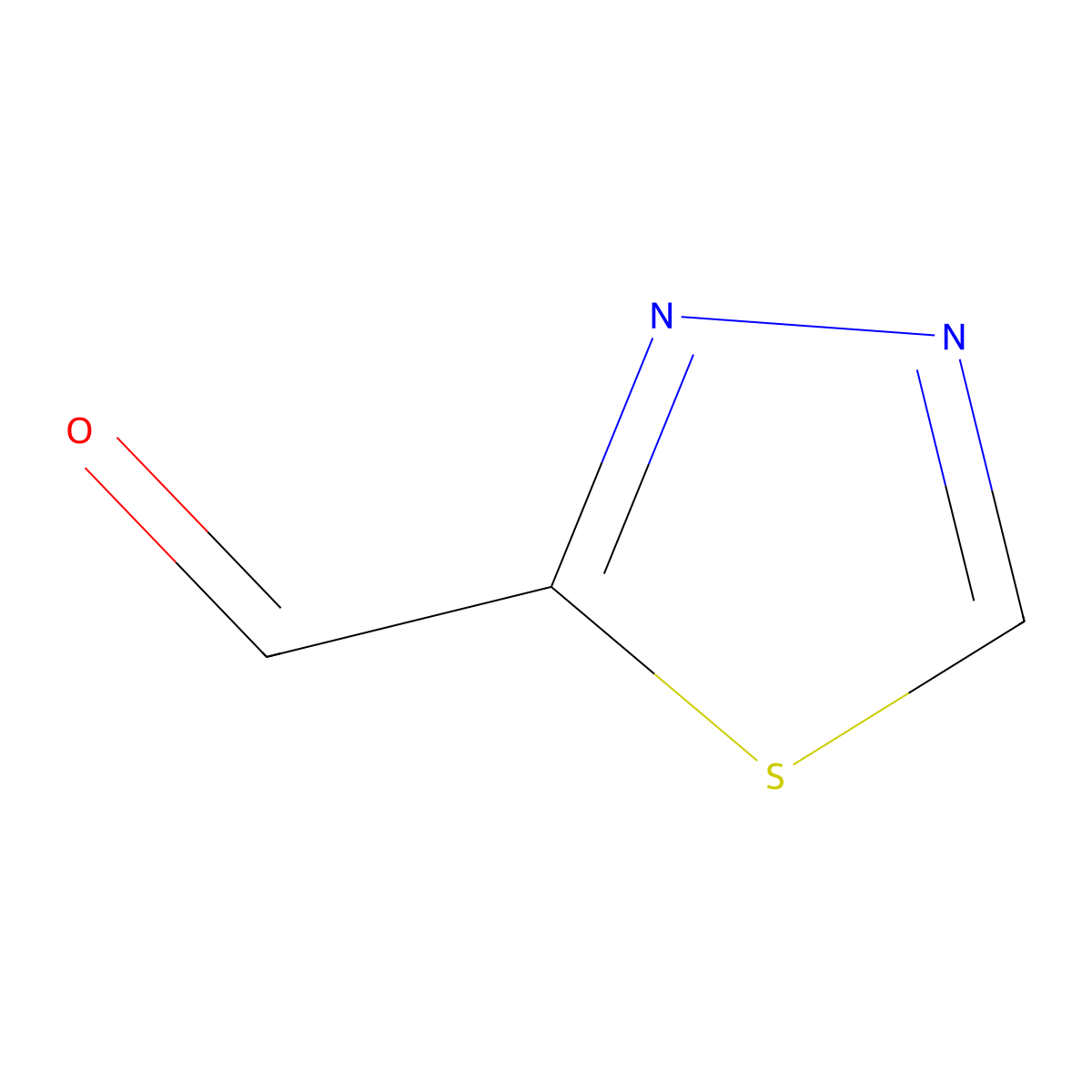 1,3,4-Thiadiazole-2-carbaldehyde molecular structure, CAS 144876-24-4