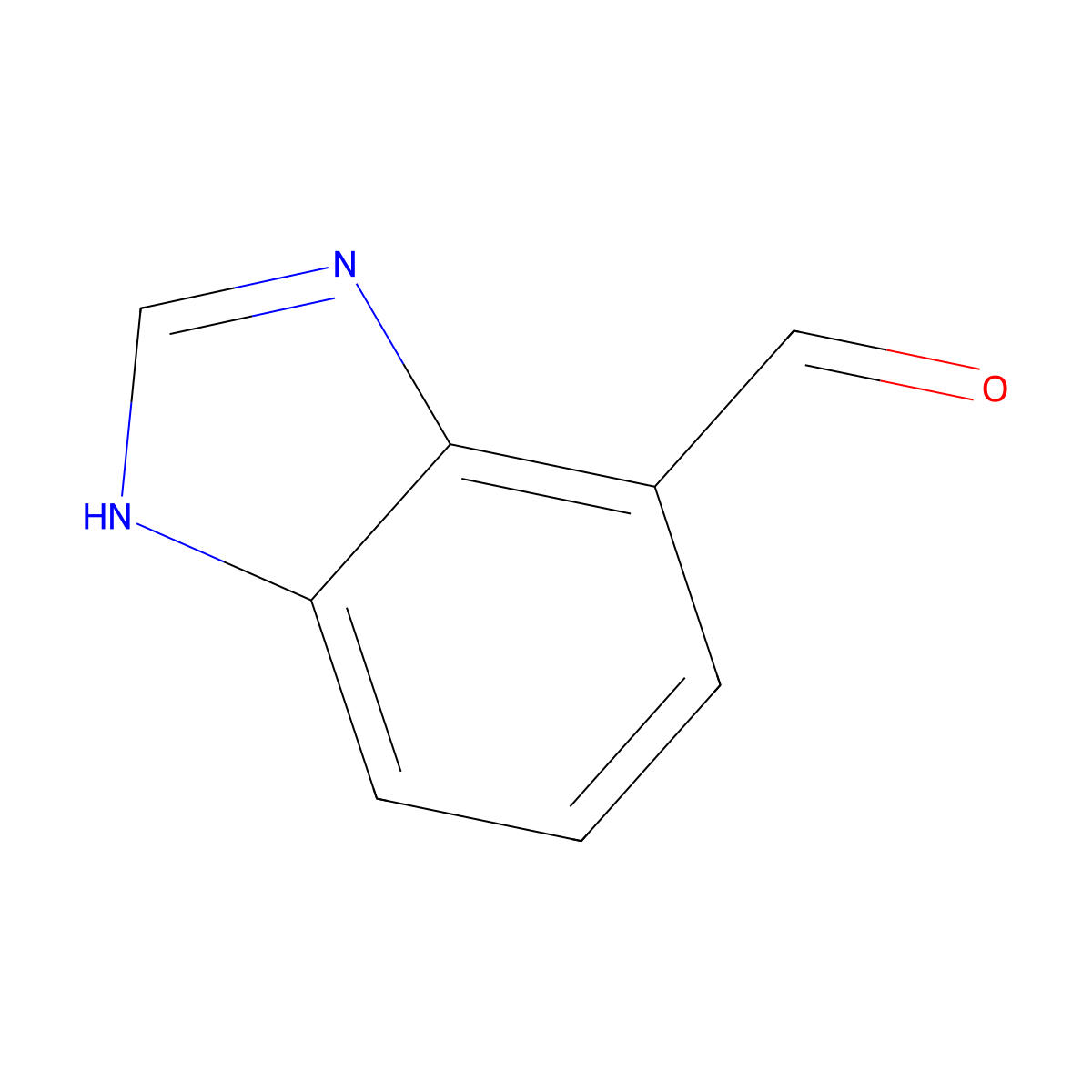 1H-1,3-benzodiazole-4-carbaldehyde molecular structure, CAS 144876-36-8