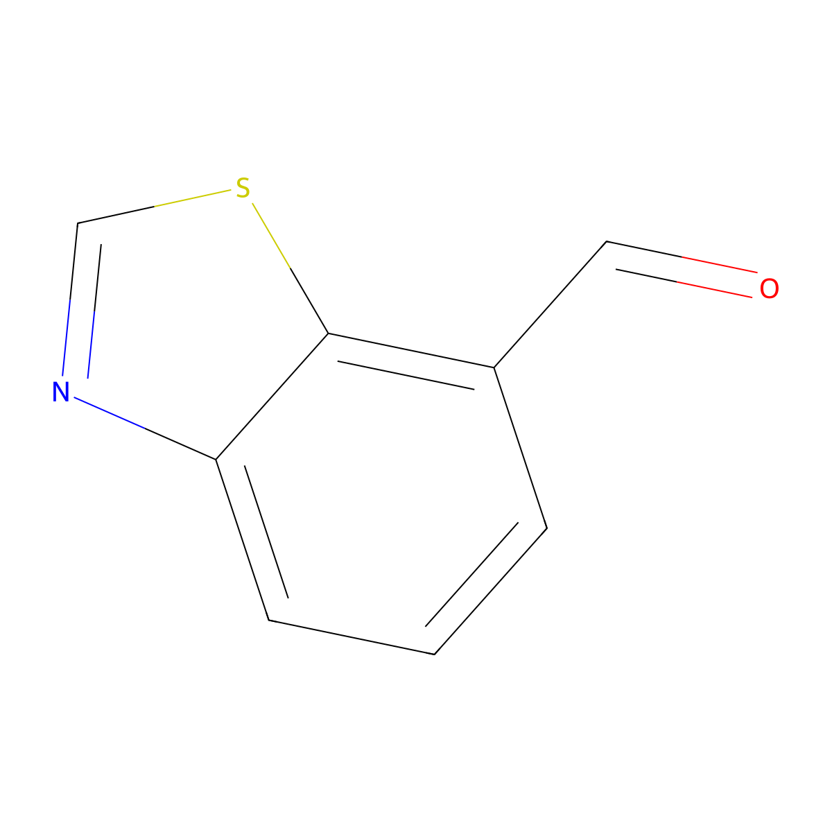 1,3-Benzothiazole-7-carbaldehyde molecular structure, CAS 144876-37-9