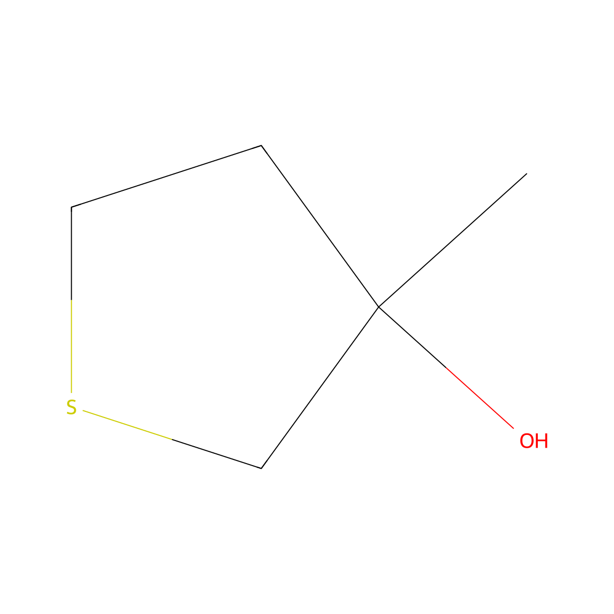 3-Methylthiolan-3-ol molecular structure, CAS 144877-33-8