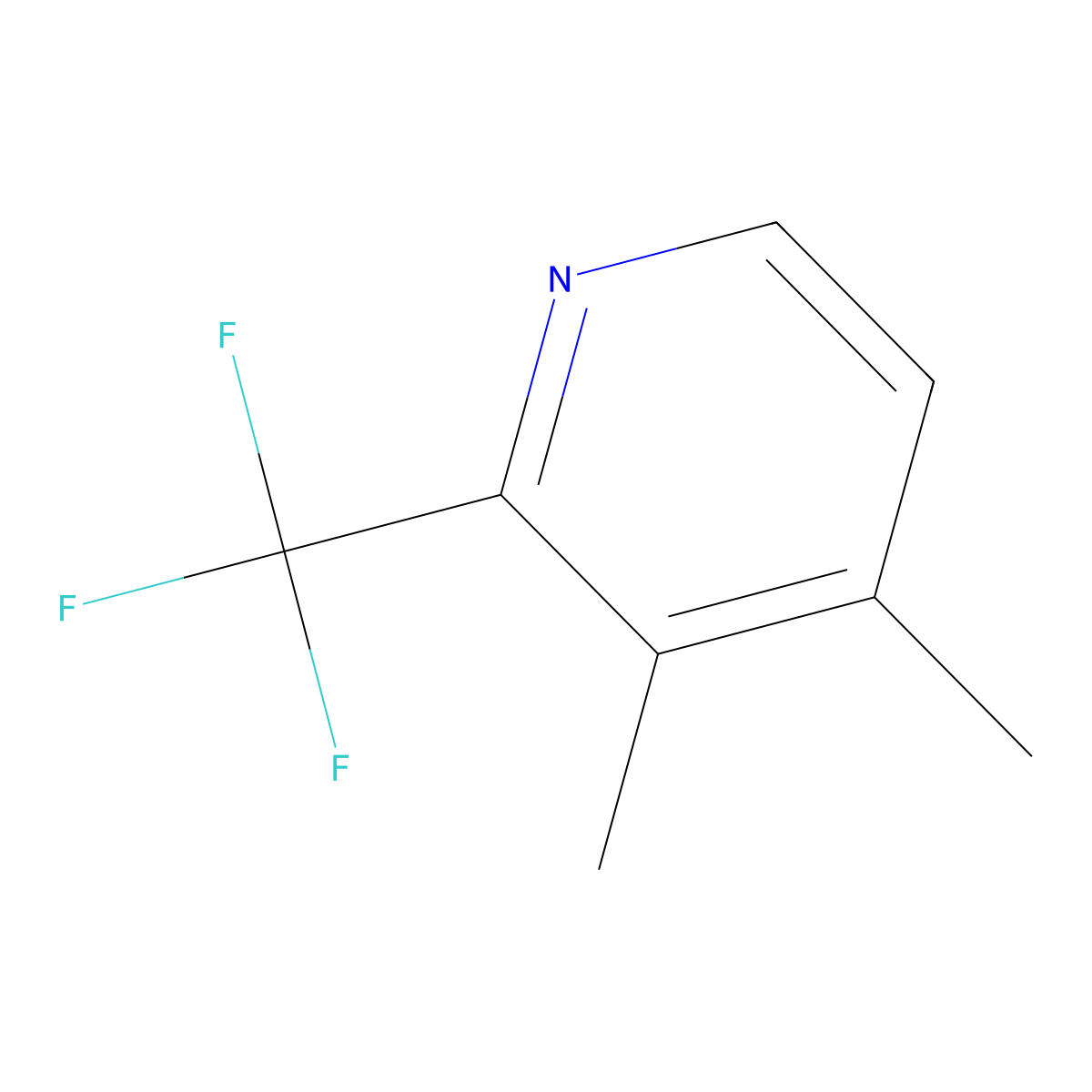 3,4-Dimethyl-2-(trifluoromethyl)pyridine molecular structure, CAS 1448776-76-8
