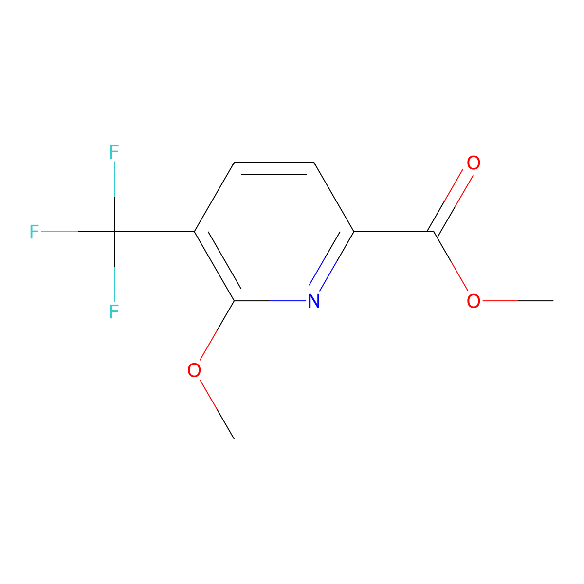 Methyl 6-methoxy-5-(trifluoromethyl)picolinate molecular structure, CAS 1448776-86-0