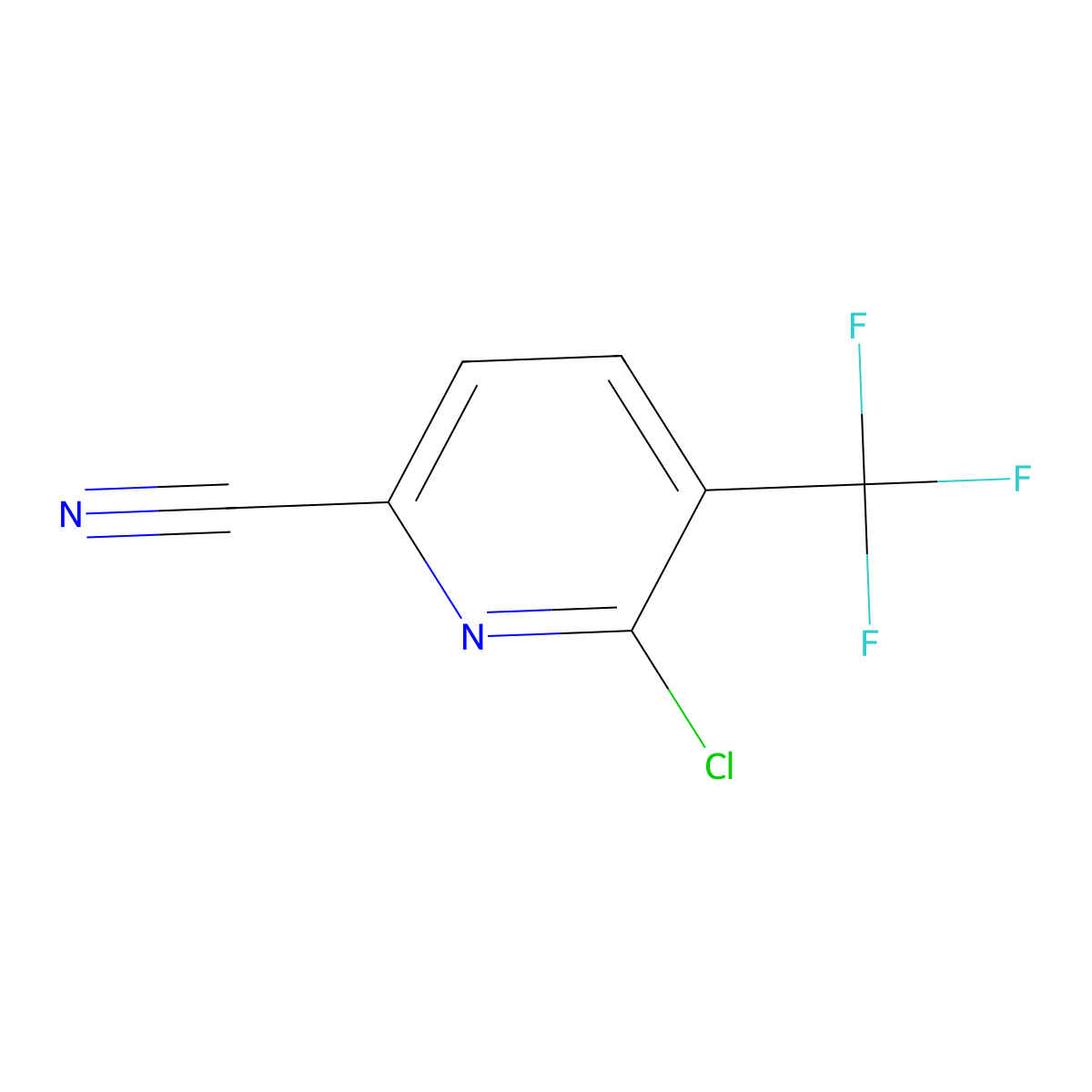 6-Chloro-5-(trifluoromethyl)picolinonitrile molecular structure, CAS 1448776-89-3