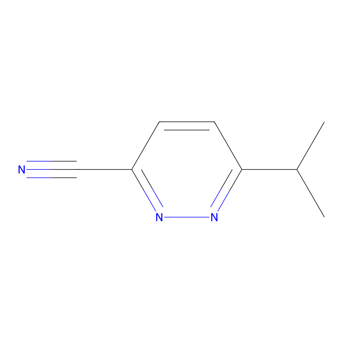 6-Propan-2-ylpyridazine-3-carbonitrile molecular structure, CAS 1448777-01-2