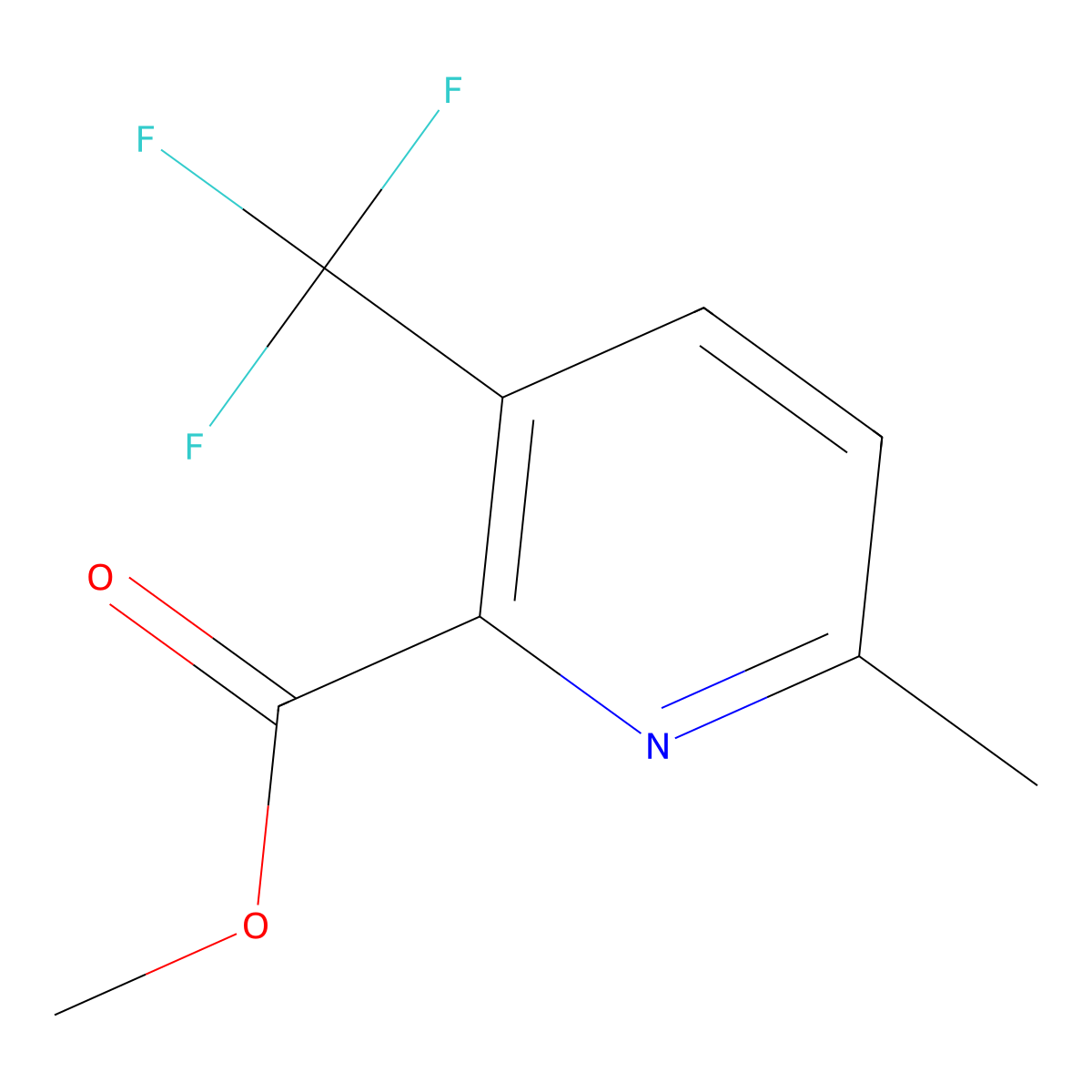 Methyl 6-methyl-3-(trifluoromethyl)picolinate molecular structure, CAS 1448777-18-1