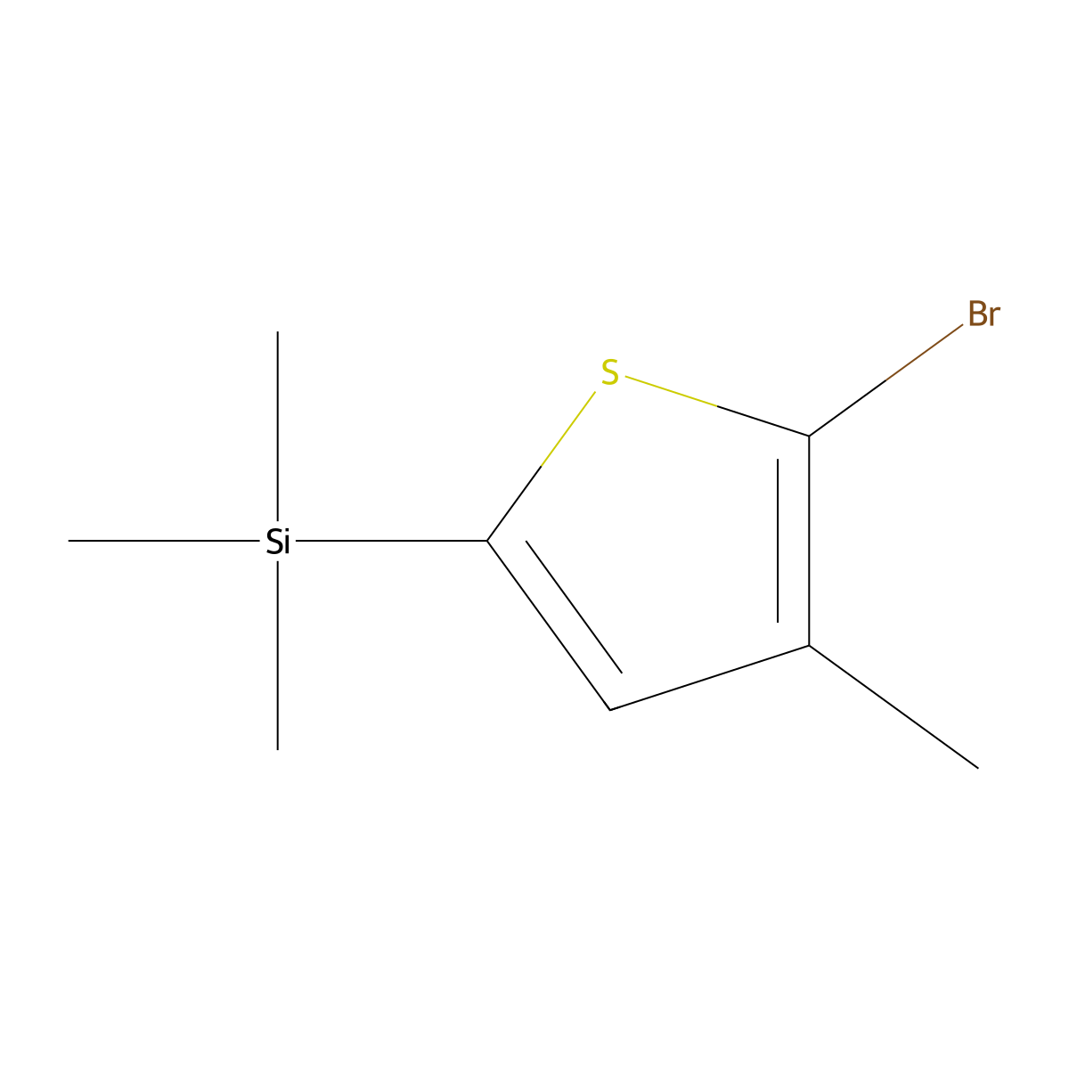 2-Bromo-3-methyl-5-(trimethylsilyl)thiophene molecular structure, CAS 1448781-49-4