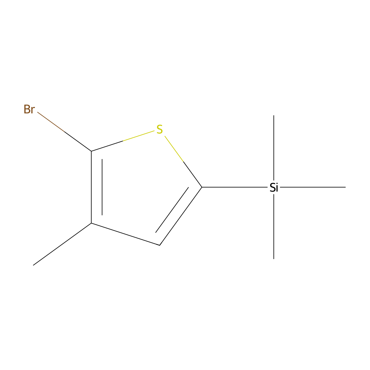 2-Bromo-3-methyl-5-(trimethylsilyl)thiophene molecular structure, CAS 1448781-49-4