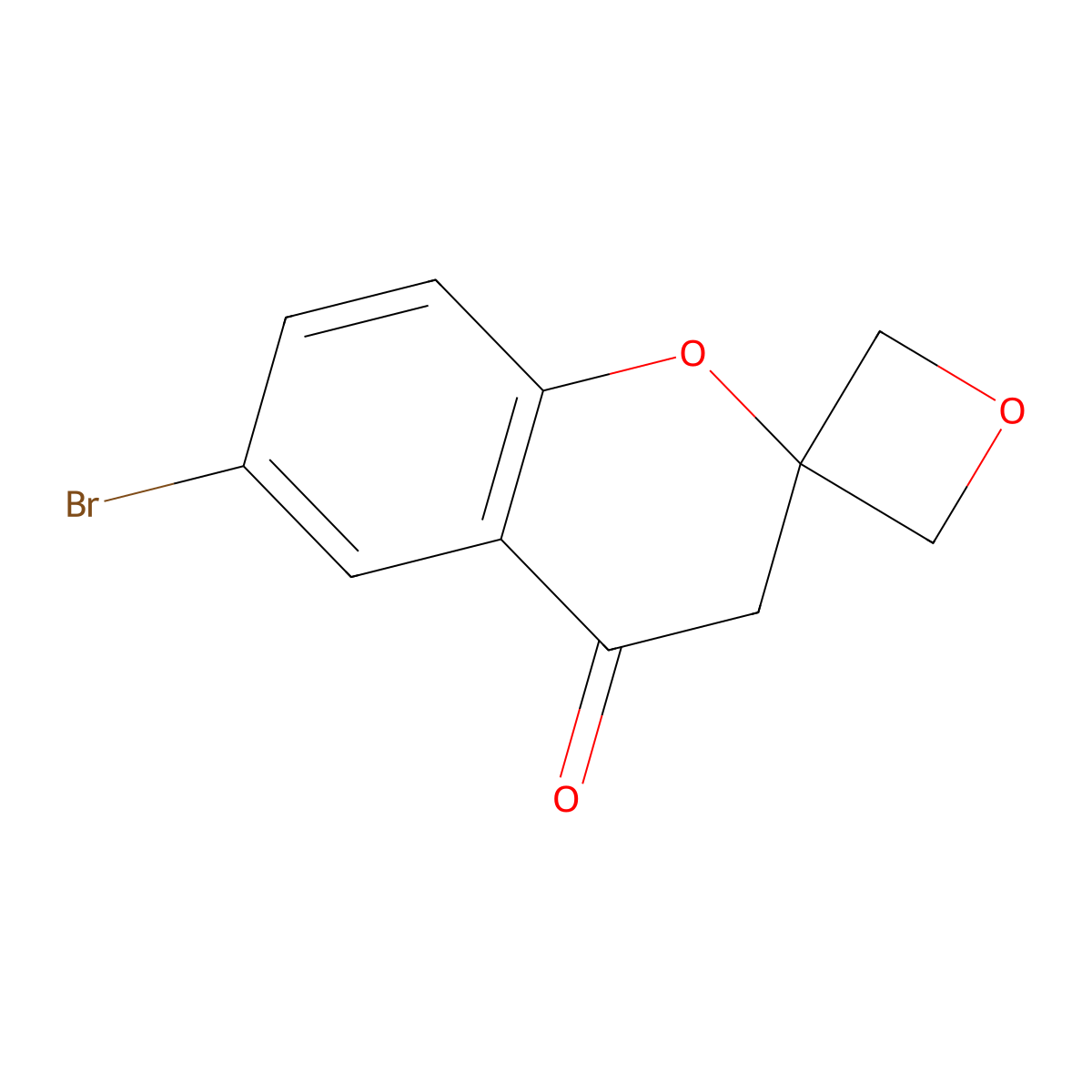 6-Bromospiro[chromane-2,3'-oxetan]-4-one molecular structure, CAS 1448783-81-0