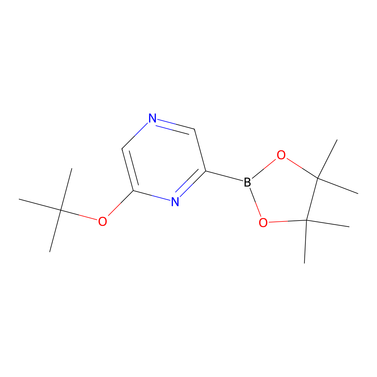 2-(Tert-butoxy)-6-(4,4,5,5-tetramethyl-1,3,2-dioxaborolan-2-YL)pyrazine molecular structure, CAS 1448788-59-7