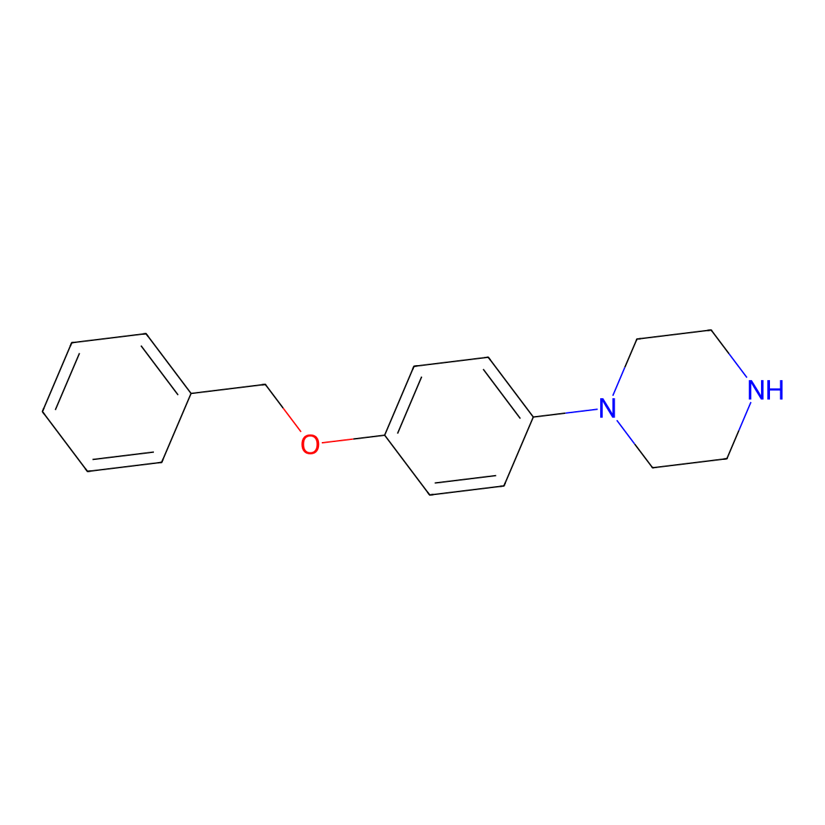 1-(4-(Phenylmethoxy)phenyl)piperazine molecular structure, CAS 144881-52-7