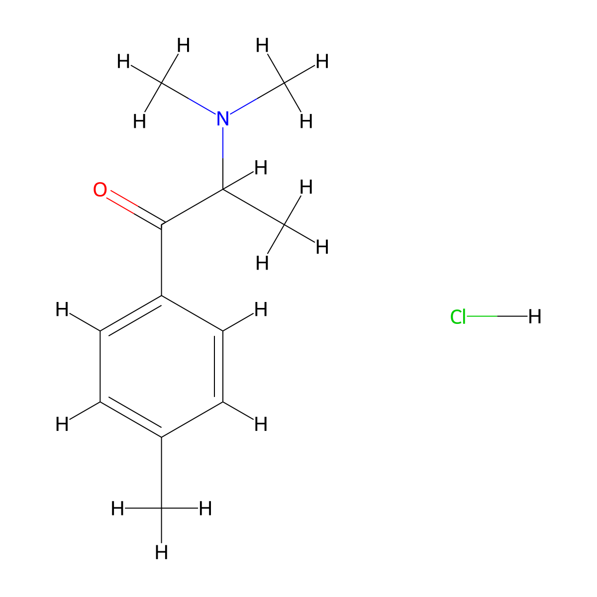 4-methyl-N,N-Dimethylcathinone (hydrochloride) molecular structure, CAS 1448845-14-4